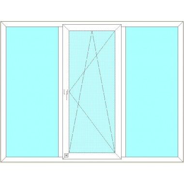 Окно ПВХ 3х камерное 2100х1400