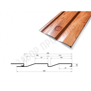 Сайдинг МП СК-14х226 (ECOSTEEL_T-01-Кедр-0.5)